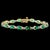 This exceptionally affordable Tennis bracelet has 16 stones of oval Emeralds . Each Emerald is spaced by two diamonds ....