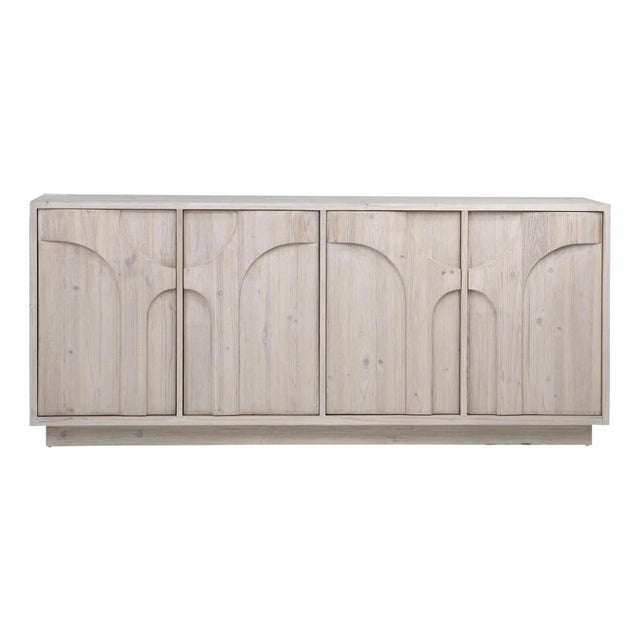 Ayla Washed Pine Credenza Sideboard For Sale