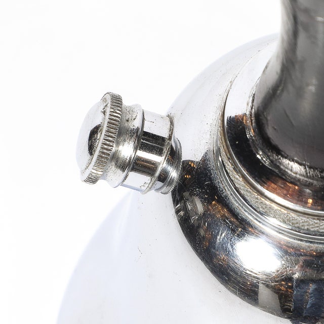 1930s Art Deco Chrome Town Crier Bell Form Cocktail Shaker W/ Ebonized Walnut Handle For Sale - Image 13 of 13