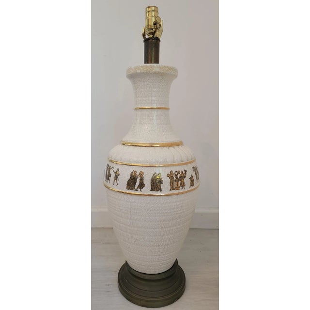 Ceramic American Neoclassical Lamp by Marbro For Sale - Image 7 of 8