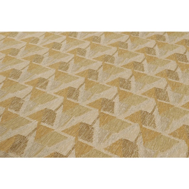 Textile Rug & Kilim’s Scandinavian Style Geometric Custom Flatweave Rug For Sale - Image 7 of 11