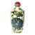 Antique Chinese Yellow Porcelain Blue Floral Flowers Snuff Bottle For Sale