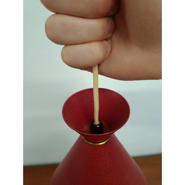 Vintage Danish Pendant Light by Bent Karlby, 1950s, in Very Good conditions. Designed 1950 to 1959 This piece is...