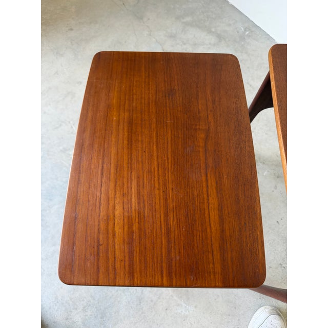 Wood Mid-Century Danish Modern Teak Nesting Tables by Erling Torvits for Heltborg Møbler – Set of 3 For Sale - Image 7 of 12