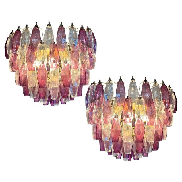 Vintage Poliedri Chandelier, 1990, Set of 2 For Sale - Image 12 of 12