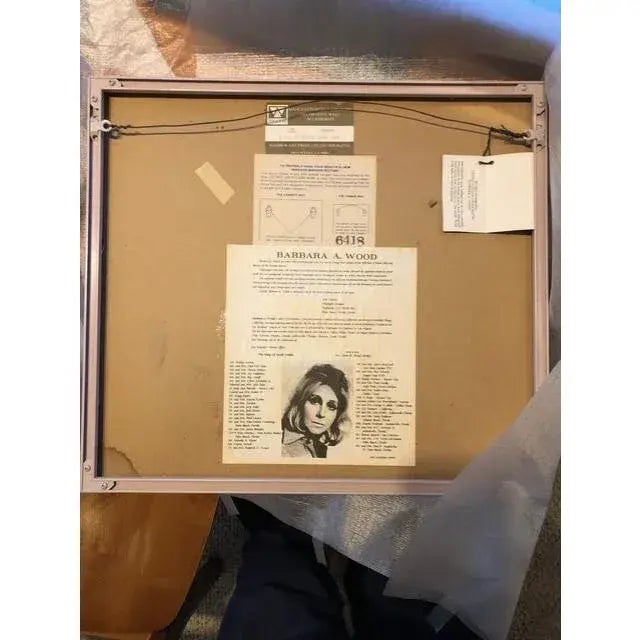 Printmaking Materials 1980s Barbara A. Wood Signed Lithograph “Pensive Woman” Custom Framed For Sale - Image 7 of 11