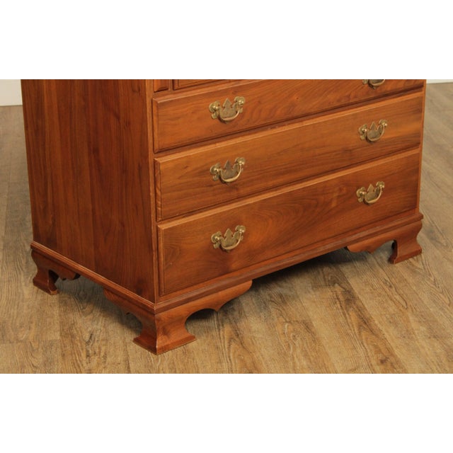 J.C. Horst Chippendale Style Custom Crafted Walnut Secretary Desk For Sale - Image 9 of 13