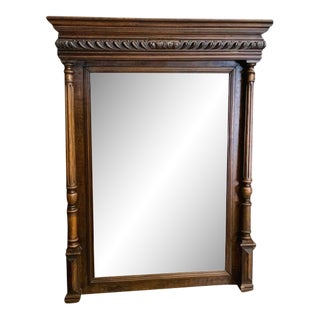 Antique Neoclassical-Style Mahogany "Over-Mantel" Mirror For Sale