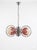 Art Deco Chrome-Plated Chandelier from the 1930s, originally manufactured in Czechoslovakia. This vintage Bohemian glass...