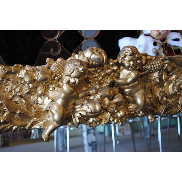 Finesse Originals Gilded Cherub Wall Mirror | Chairish