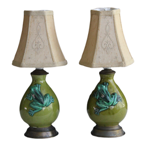 Mid 20th Century Petite Pair Bitossi Influence Lamps - a Pair