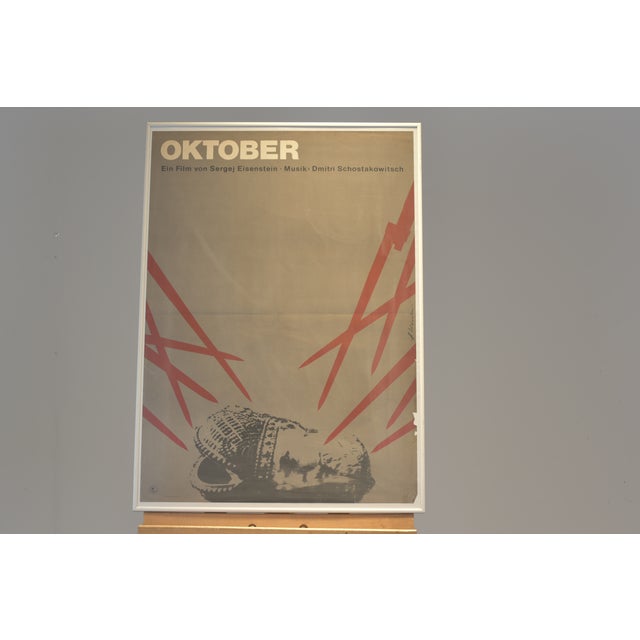 Paper Film Poster, Oktober, Sergei Eisenstein and Dmitri Shostakovich, 1927, 1967 Version, VEB Progress Film For Sale - Image 7 of 7