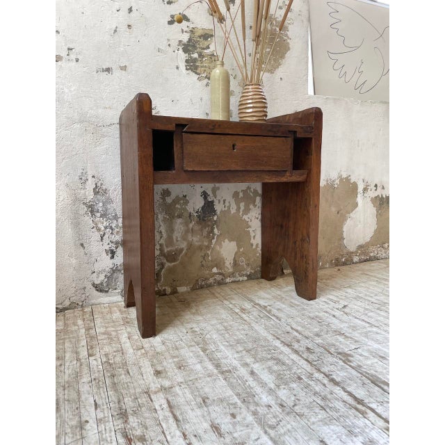 Antique Brutalist Nightstand in Oak, 1890s For Sale - Image 10 of 18