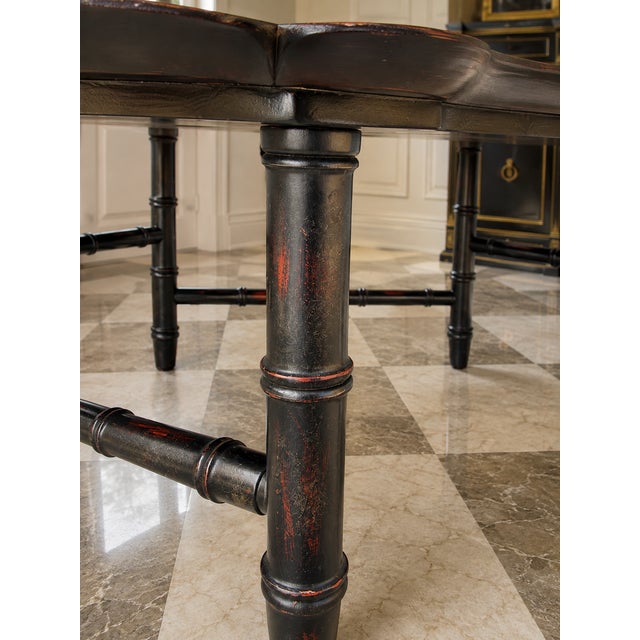 Vintage Kittinger Kt2408 Chinoiserie Gold Leaf & Faux Bamboo Octagonal Coffee Table For Sale - Image 13 of 14