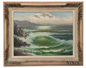 Willy Baumgartner, Ocean, 1970s, Oil on Canvas