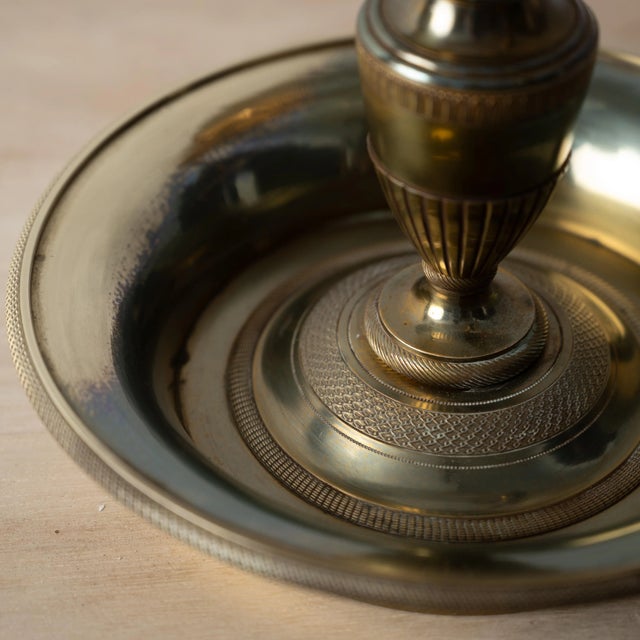 French Brass Bouillotte Lamp For Sale - Image 10 of 12