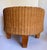 1970s Boho Chic Round Wicker Ottoman Footstool With Wood Legs For Sale In Los Angeles - Image 6 of 10