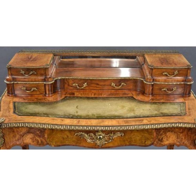 Victorian Burr Walnut Writing Table, 1860s For Sale - Image 9 of 17