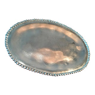 Lenox Organics Collection Oval Beaded "Bread Tray" For Sale