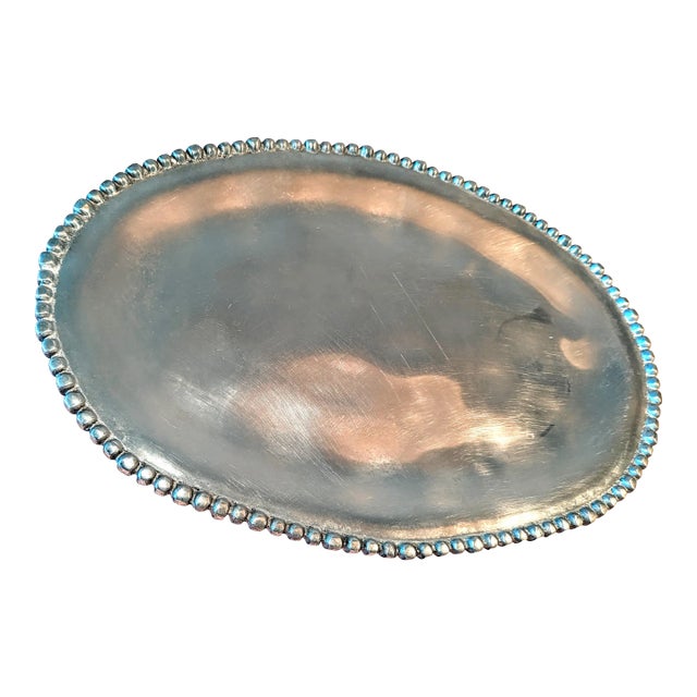 Lenox Organics Collection Oval Beaded "Bread Tray" For Sale