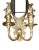 Victorian Vintage Art Nouveau Mirrored Candle Sconces Cast in Solid Brass - a Pair For Sale - Image 3 of 5