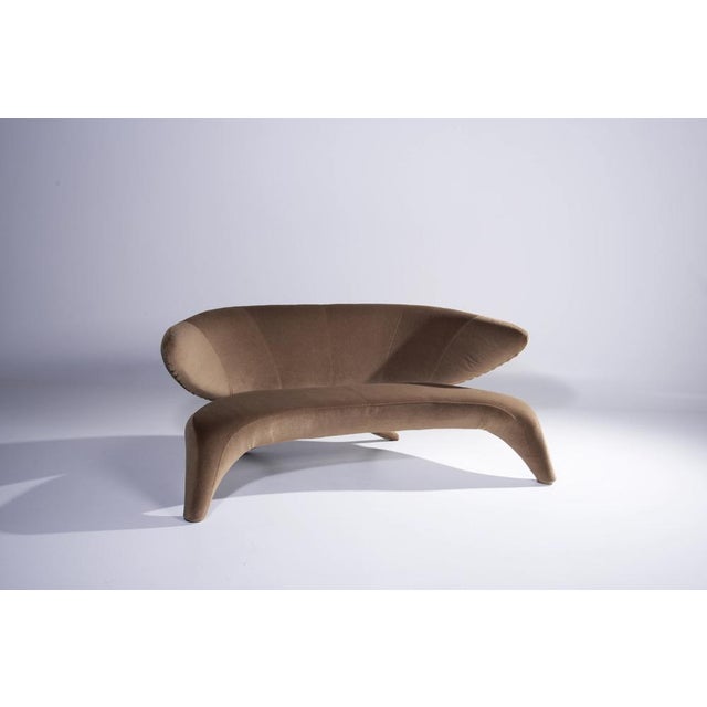 Wingback Sofa from Roche Bobois, 1960s, in Restored conditions. Designed 1960 to 1969 This piece is attributed to the...