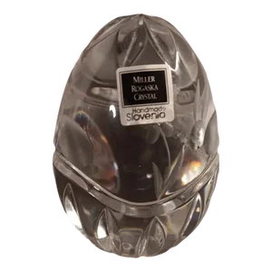 1990s Miller Rogaska Cut Crystal Egg Figurine