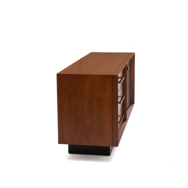 1970s 113 Lane "Tower Suite" Credenza Walnut Rosewood Chrome Mid Century 1970s For Sale - Image 5 of 18