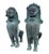 1990s Monumental Pair of Southeast Asian Verdigris Bronze Guardian Lion Statues For Sale - Image 4 of 12
