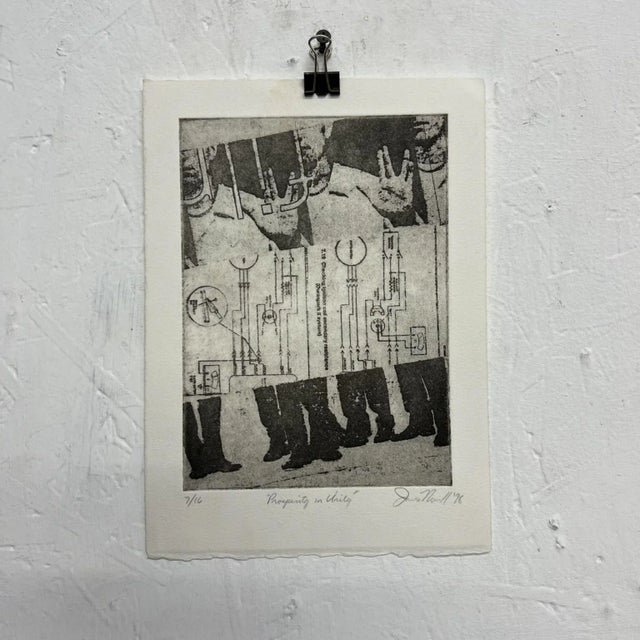 Vintage Original Print Artwork Prosperity in Unity 1998 7/16 For Sale - Image 9 of 9