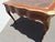 Vintage French Louis XV Bureau Plat Writing Desk Ornate Brass Ormolu Leather Top For Sale - Image 11 of 16