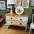 Vintage Italian Neoclassical Style Hand Painted Painted Commode With Faux Marble Top For Sale - Image 12 of 12