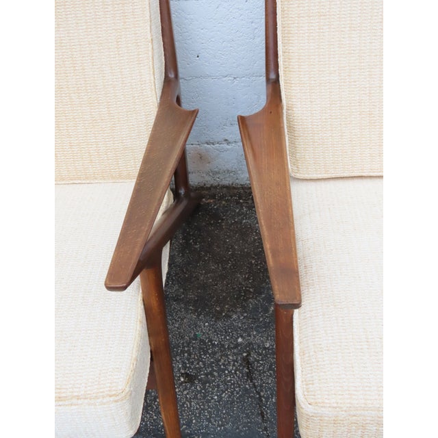 Danish Modern Poul Jensen for Selig Sculpted Z Lounge Chairs a Pair 6337 For Sale - Image 11 of 18