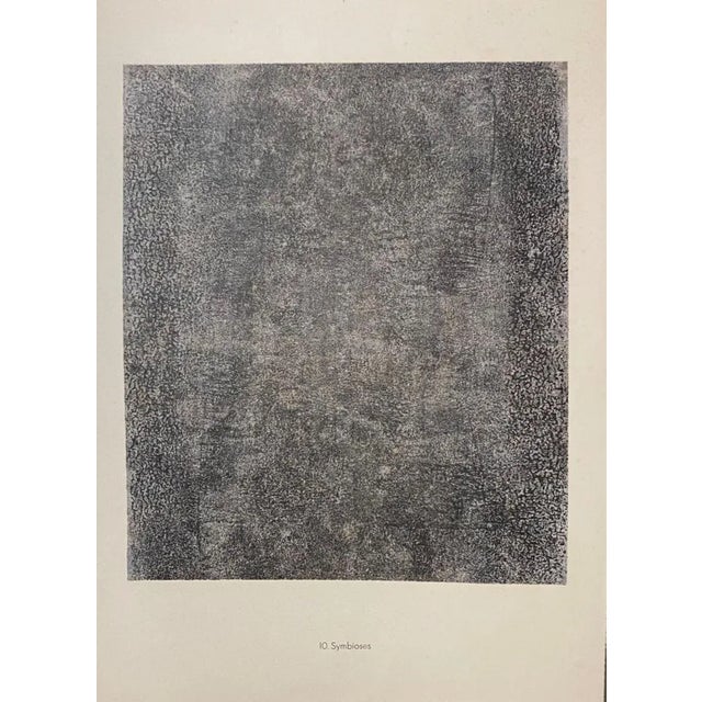 Symbioses is an original B/W lithograph on watermarked paper ''Arc''. Abstract composition by the French artist Jean...