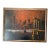 1970s Mid-Century Modern Textured City Scape by Monte’ Framed 44” X 34”. For Sale