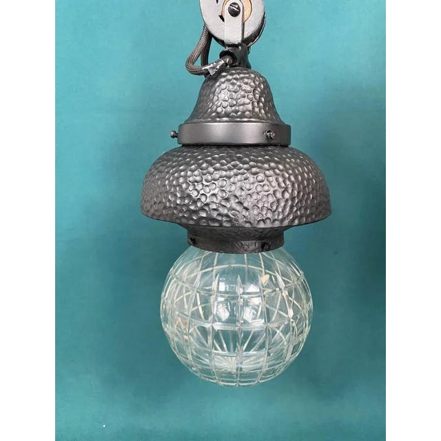 Black Secession Wall Lamp, 1890s For Sale - Image 4 of 9