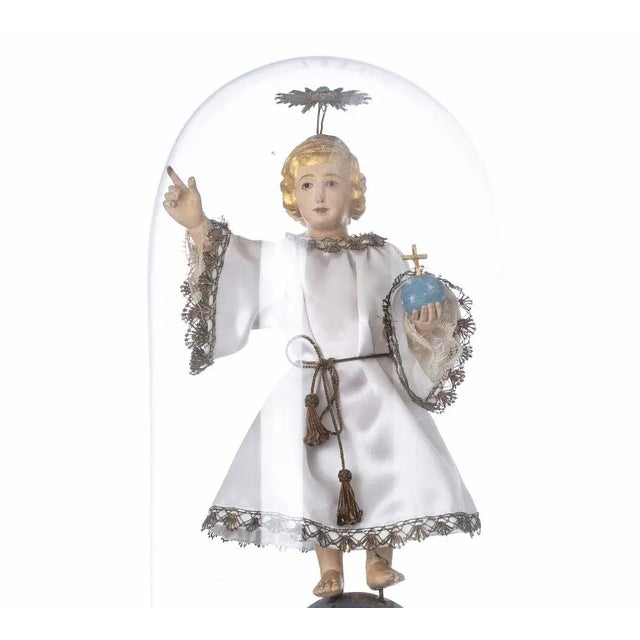 Baroque Child Jesus Savior of the World, 18th Century For Sale - Image 3 of 6