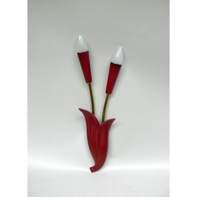 Vintage Floral Wall Lights, 1950s, Set of 2 For Sale - Image 14 of 18