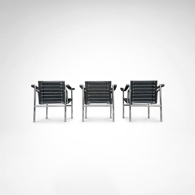 Vintage LC1 Armchair by Le Corbusier for Cassina, 1970s, Set of 3 For Sale - Image 6 of 13
