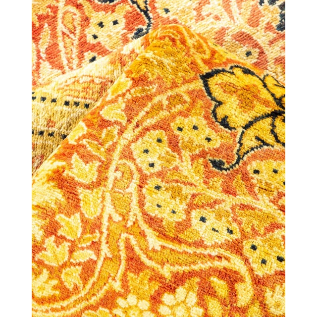 Textile Mogul, One-of-a-Kind Hand-Knotted Area Rug in Orange, 6' 4" x 12' 6" For Sale - Image 7 of 8