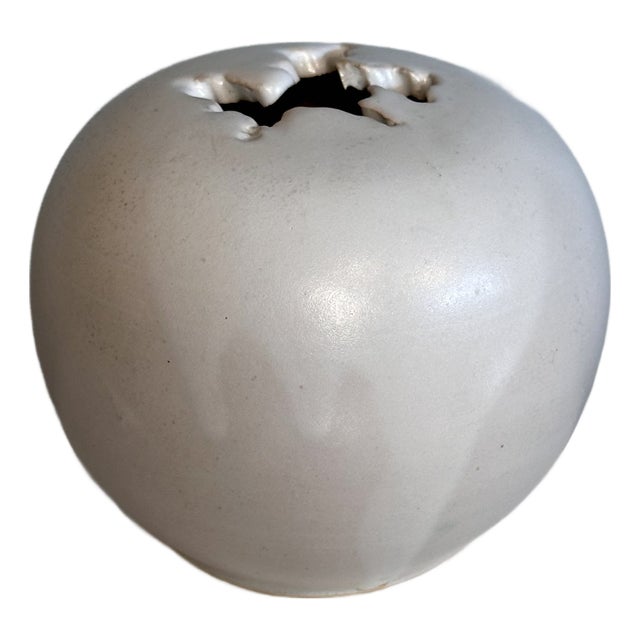 Vintage German Sculptural Ball-Shaped Vase with Flow Glaze, 1960s For Sale