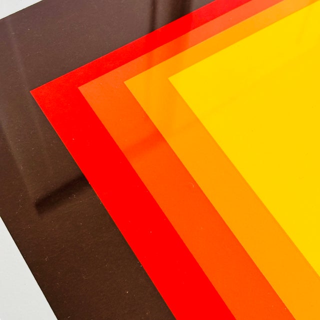 Mid 20th Century 1970s Geometric Abstract Serigraph by Frank Rowland, Titled "Fanfare" For Sale - Image 5 of 12