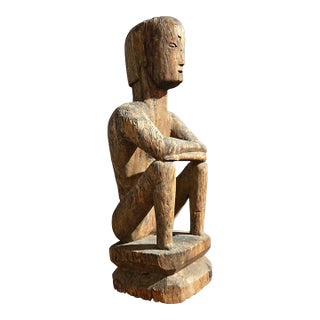 Antique Filipino Ifugao Bulul Wooden Tribal Ritual Sculpture For Sale