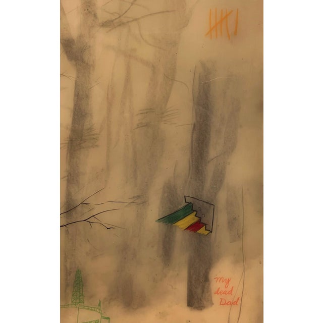 2010s Absence/No Presence by Brooks Salzwedel | India Ink and Acrylic Artwork of a Tree and Structure For Sale - Image 5 of 5