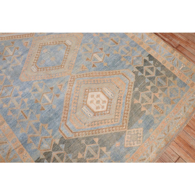 Persian Blue Tribal Antique Malayer Rug - 5'9" x 8'4" For Sale - Image 3 of 8