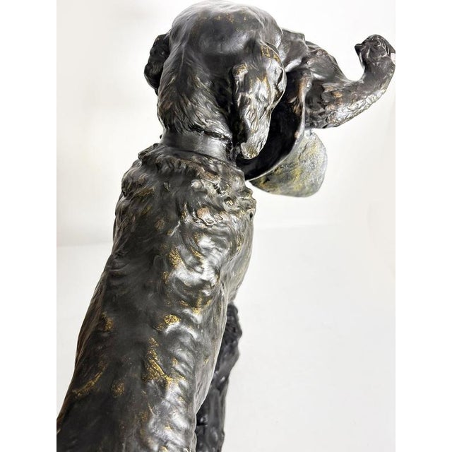 French Artist, Dog Sculpture, 19th Century, Terracotta For Sale - Image 18 of 18