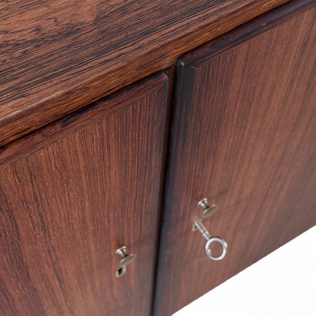 Brown Vintage Danish Rosewood Cabinet For Sale - Image 8 of 9