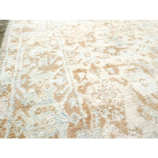 Rustic Galerie Shabab Collection Mid-20th Century Indian Cotton Agra Accent Rug For Sale - Image 3 of 6