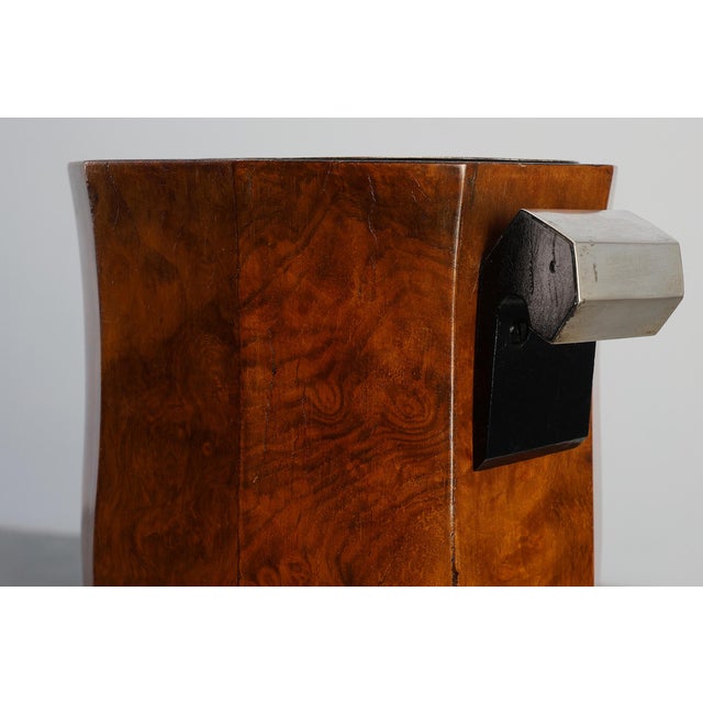 Art Deco Sculptural Burlwood Ice Bucket, France, 1925 For Sale - Image 10 of 11
