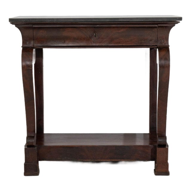 19th Century France Brown Wood Console Table For Sale